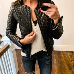 Faux leather jacket
